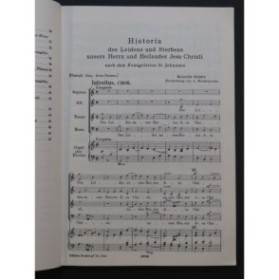 SCHUTZ Heinrich Johannes Passion Chant Orgue