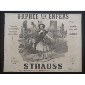 STRAUSS Orphée aux Enfers Offenbach Quadrille Piano 4 mains XIXe