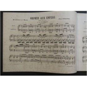 STRAUSS Orphée aux Enfers Offenbach Quadrille Piano 4 mains XIXe