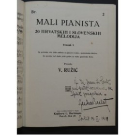 Mali Pianista 20 Hrvatskih I Slovenskih Melodija Pièces Chant Piano ca1918