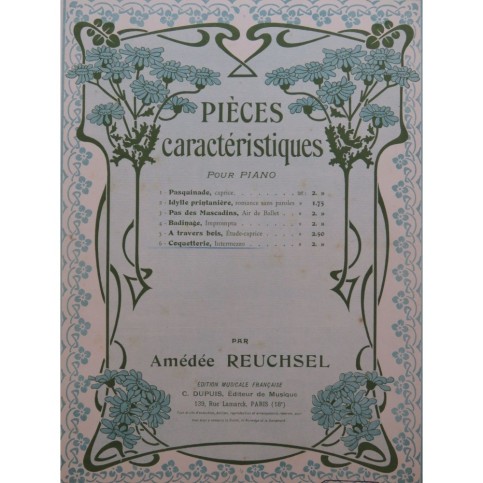REUCHSEL Amédée Coquetterie Piano ca1910