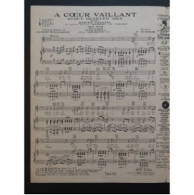 ROMBERG Sigmund A Coeur Vaillant Chant Piano 1929