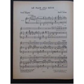 AREZZO Pierre Le plus joli rêve Chant Piano 1911