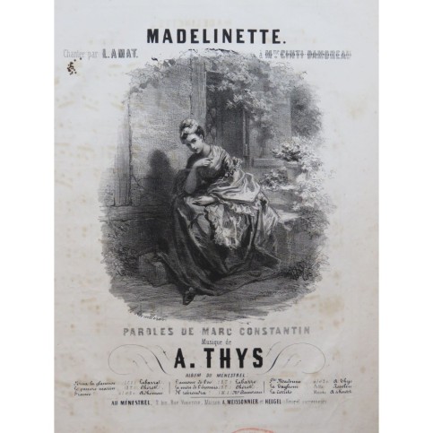 THYS A. Madelinette Chant Piano ca1840