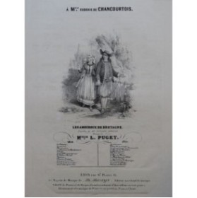 PUGET Loïsa Les Amoureux de Bretagne Chant Piano 1840