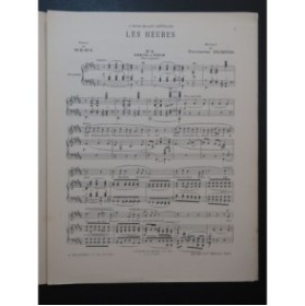 DUBOIS Théodore Les Heures Chant Piano 1899