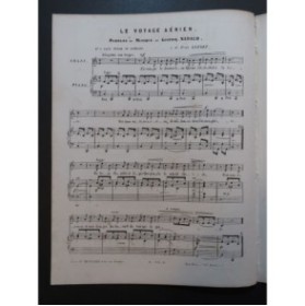 NADAUD Gustave Le voyage aérien Chant Piano ca1850