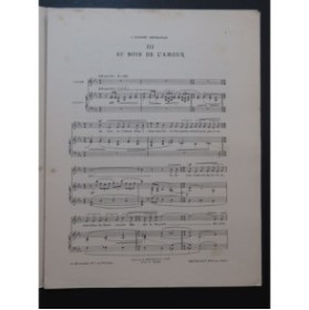 JAQUES-DALCROZE E. Au bois de l'amour Chant Piano 1907