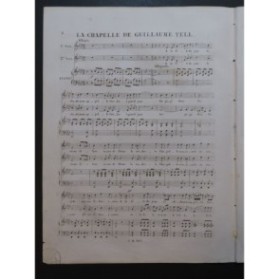 BRUGUIÈRE Édouard La chapelle de Guillaume Tell Chant Piano ca1830