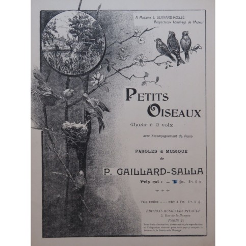 GAILLARD-SALLA P. Petits Oiseaux Chant Piano