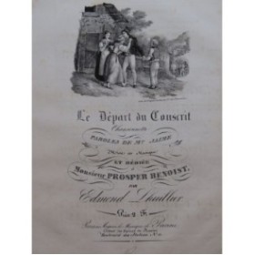 LHUILLIER Edmond Le départ du conscrit Chant Piano ca1820