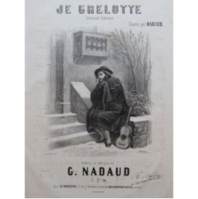 NADAUD Gustave Je Grelotte Chant Piano ca1840
