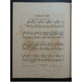 DUBOIS Théodore Postlude Triste et A Cache-Cache Piano 1904