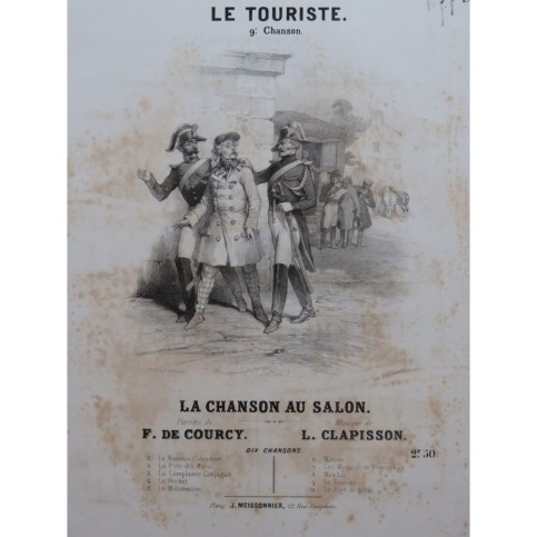 CLAPISSON Louis Le Touriste Chant Piano ca1840
