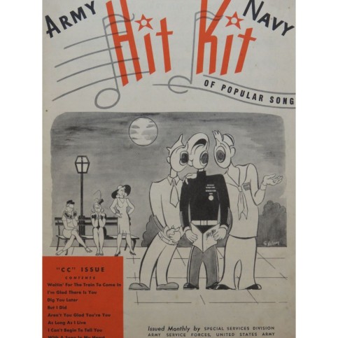 Army Navy Hit Kit of Popular Songs Chant Piano 1945