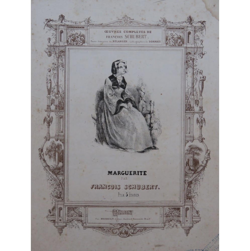 SCHUBERT Franz Marguerite Chant Piano ca1835