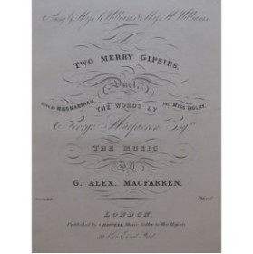 MACFARREN G. A. Two Merry Gipsies Chant Piano ca1860