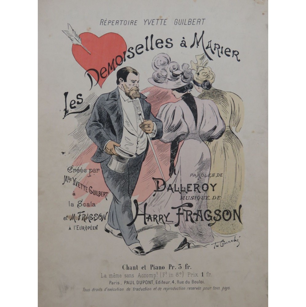 FRAGSON Harry Les Demoiselles à Marier Chant Piano 1896