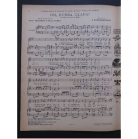 PETERSBUSKI J. Oh ! Donna Clara ! Chant Piano 1930