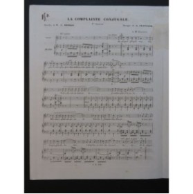 CLAPISSON Louis La complainte conjugale Chant Piano ca1840