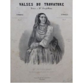 STRAUSS Valses du Trovatore Piano ca1860