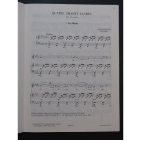 GOUNOD BIZET SCHUBERT FRANCK 4 Chant Sacrés Chant Piano 1997