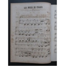 MOZART W. A. Les Noces de Figaro No 5 Chant Piano ca1859