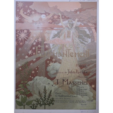 MASSENET Jules Enchantement No 3 E. Grasset Chant Piano 1892