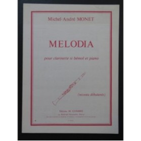 MONET Michel-André Melodia Piano Clarinette 1986
