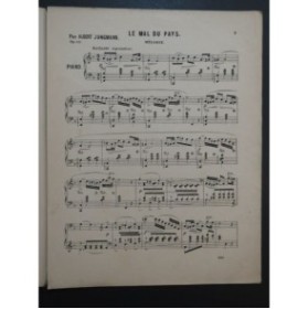 JUNGMANN Albert Le mal du pays Piano ca1895