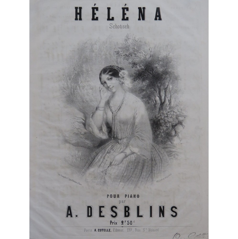DESBLINS A. Héléna Piano ca1840