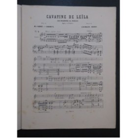 BIZET Georges Les Pêcheurs de Perles No 2 Cavatine de Leïla Chant Piano ca1890