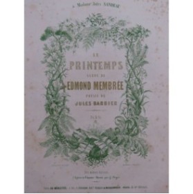 MEMBRÈE Edmond Le Printemps Chant Piano ca1850