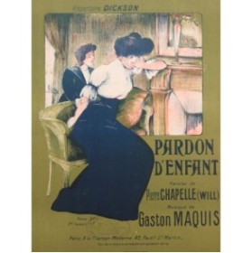 MAQUIS Gaston Pardon d'Enfant Chant Piano ca1910