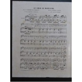 ARNAUD Étienne Le coeur de Madeleine Nanteuil Chant Piano ca1850