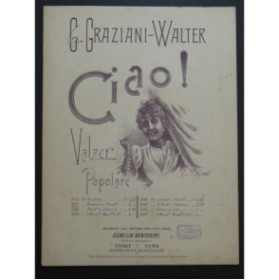 GRAZIANI-WALTER C. Ciao Valzer Piano Mandoline ca1887