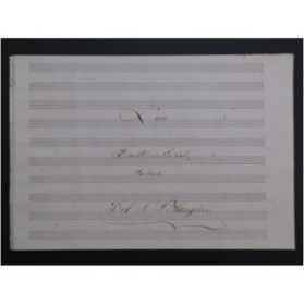 BLANGINI Félix Per Valli Per Boschi Duettino Chant Piano Manuscrit ca1800