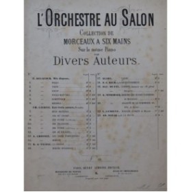 DAVID Adolphe La Pluie op 27 Piano 6 mains ca1875