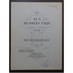 MOUSSORGSKY M. P. At A Russian Fair Piano 1919