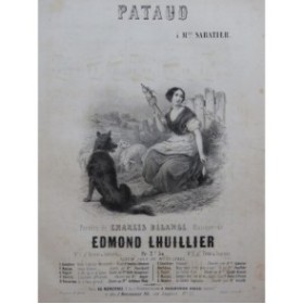 LHUILLIER Edmond Pataud Chant Piano ca1845