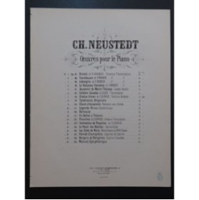 NEUSTEDT Charles Menuet Symphonique Piano ca1880