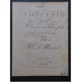 MOZART W. A. Concerto No 27 KV 595 Clavecin ou Piano ca1795