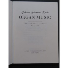 BACH J. S. Organ Music Pièces pour Orgue