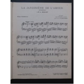 MOZART W. A. La Jardinière de l'Amour Ouverture Orchestre 1929