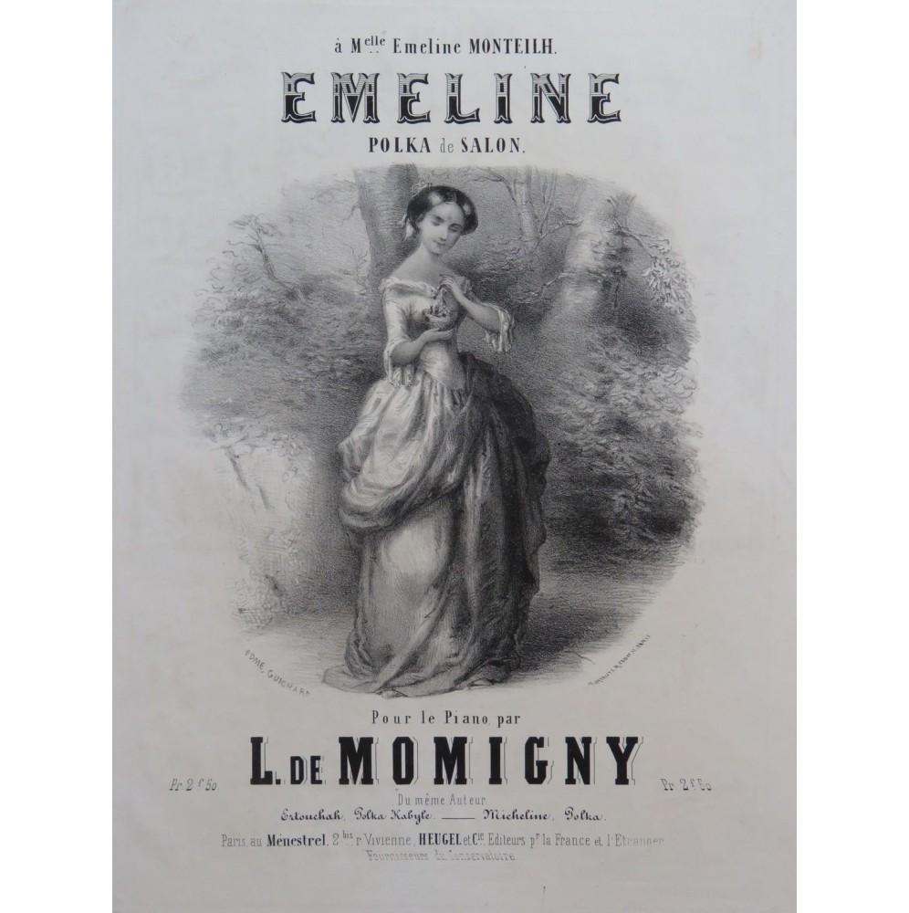 MOMIGNY Lysias Emeline Piano ca1850
