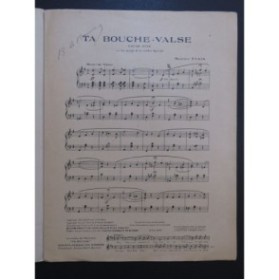 YVAIN Maurice Ta bouche-Valse Piano 1922