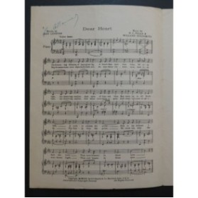 POLLA W. C. GOLDSMITH W. Dear Heart Chant Piano 1919