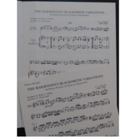 HAENDEL G. F. The Harmonious Blacksmith Variations Flûte à bec Piano 1966