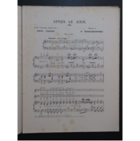 TSCHAÏKOWSKY P. I. Après le jour Chant Piano 1892