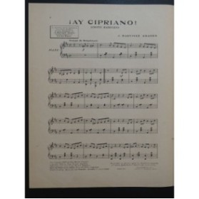 MARTINEZ ABADES J. Ay Cipriano Piano 1920